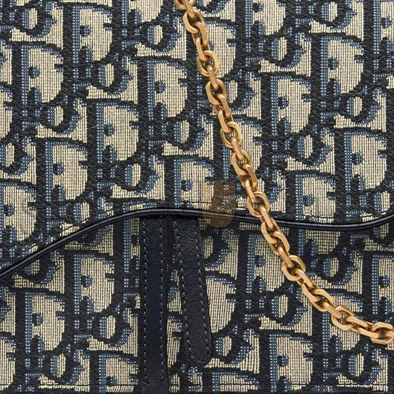 D*or oblique saddle chain pouch blue s5620ctzq-m928 (22*15*4.5cm)